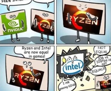 I love both tbh, but intel's reaction made me laugh a lot