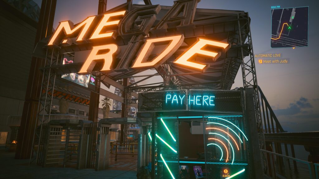 You can feed the cat at the entrance to the roller coaster in Pacifica.