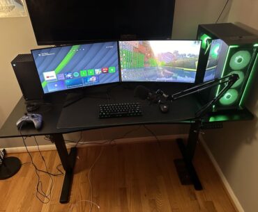Updated the setup a little, bought a new 63 inch desk