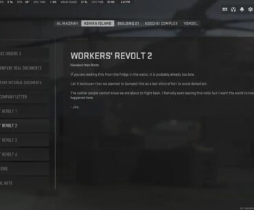 [Feedback] Hey Treyarch. DMZ had a notes menu where you could look at your collected intel notes. Could we get something similar for all the radios in the map (the same way we had them for Cold War)