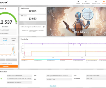 3DMark Score! 3060Ti OC 700mhz 150 memory clock and 7800X3D -30 Curve Optimizer.