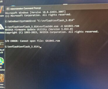 Nvflash error
