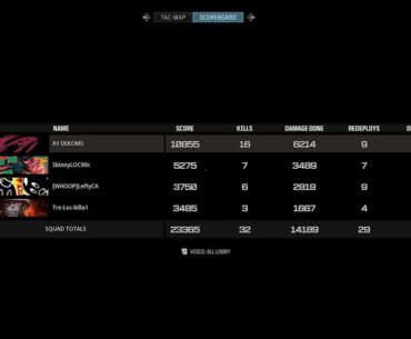 Last nights game. 16 kill win.