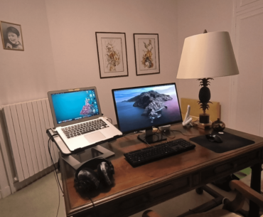 My setup for the holiday, running off a 2015 college laptop and a desktop 10km away