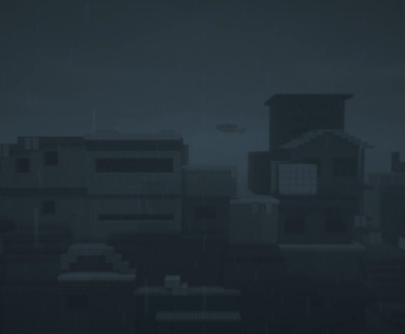 Bladerunner 2049 flight to LAPD recreation in Minecraft. Work in progress. By me.