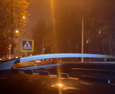 Laser-guided GPS on an car