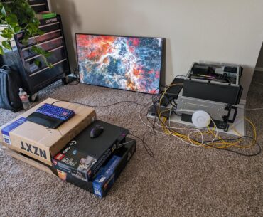 My "I'm moving to a new state in two days" Battlestation.