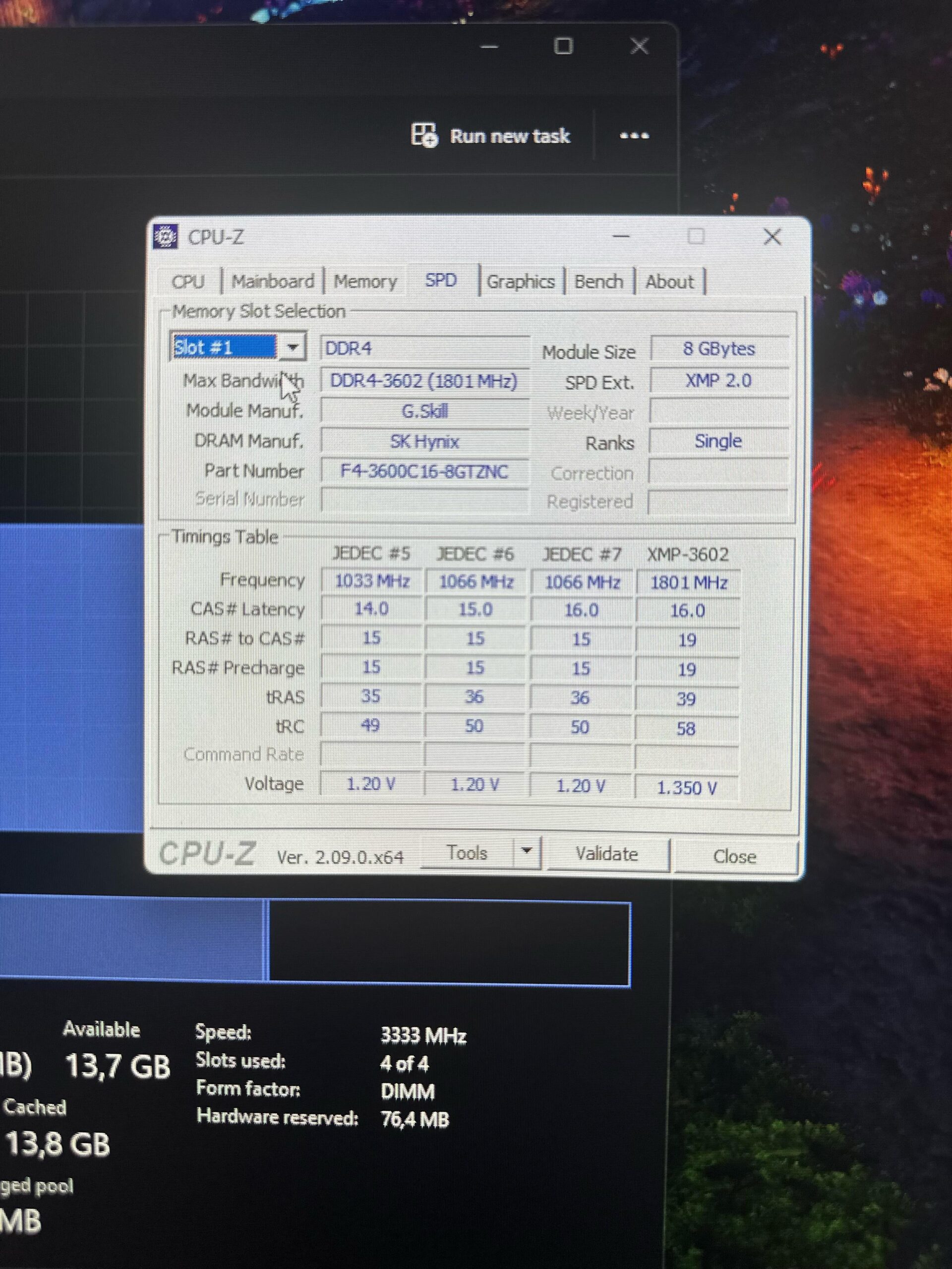 Cannot get full speed F4-3600C16D-8GTZNC Cannot get full speed F4-3600C16D-8GTZNC