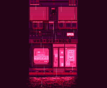 "Red" Pixel art cyberpunk animation