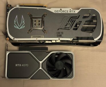 Size comparison between 4090 and 4070