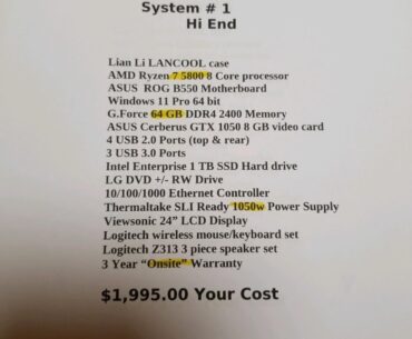 Pc my aunt wanted to buy her son