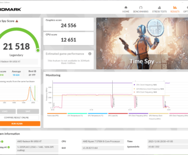 Time Spy, 5700x with PBO, XFX 6950XT with RadeonMod Tweaks and OC