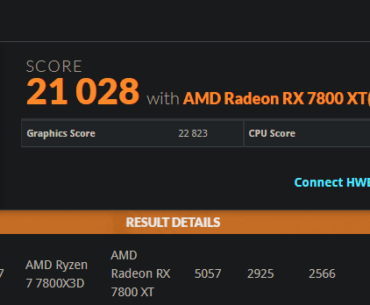 2nd best time spy score for 7800x3d + 7800 xt