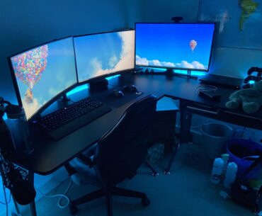 Improvement but still needs more - ignore the mess. Looking for tips on a new USB mic and a quiet 60% keyboard.