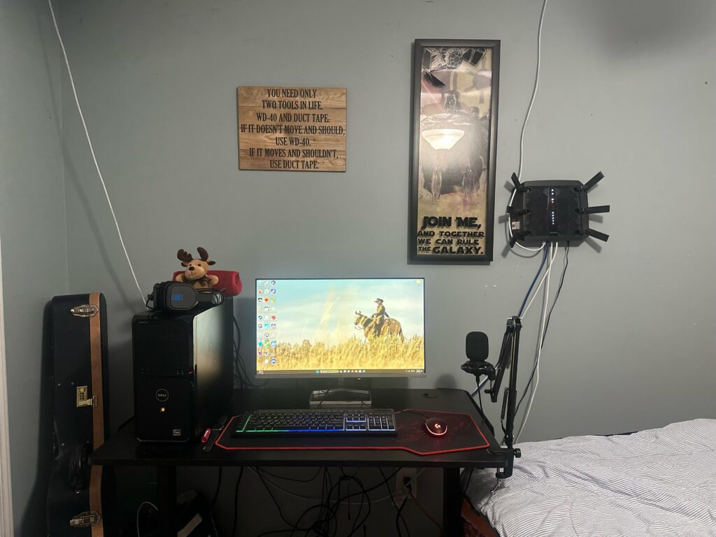 Not the best set up ever but I enjoy it