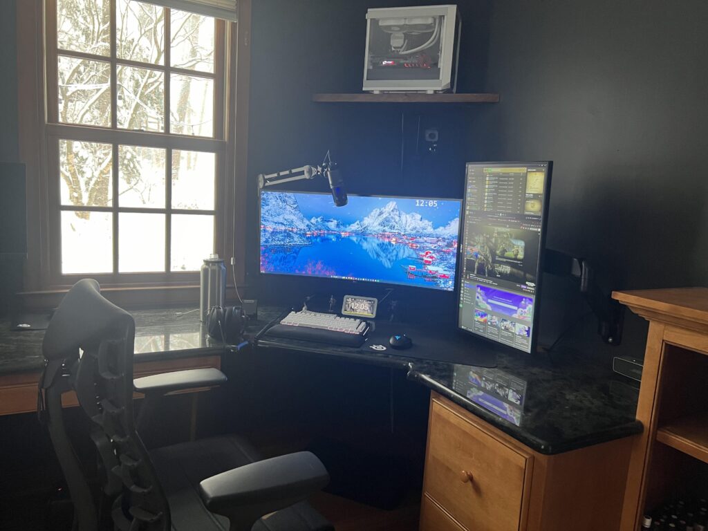 Setup was looking good on this snowy day