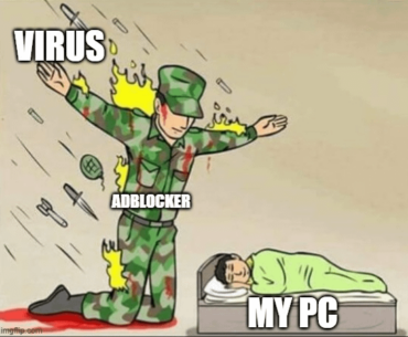 Beware of popups and fake download buttons.