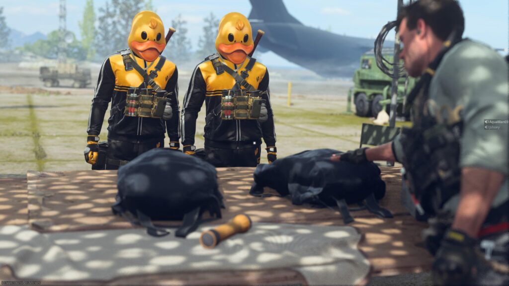 Ducking people up.