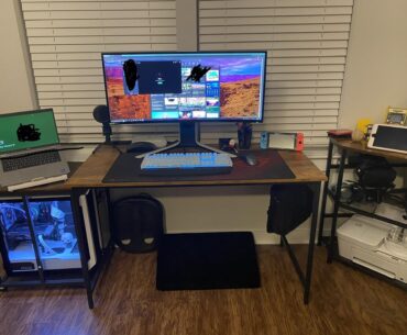 Any ideas on how to make better use of this space? Would love to add a vertical monitor for work but I don’t feel like I have the space.