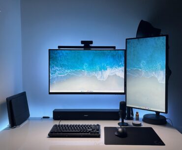 my clean uni desk setup for 2024