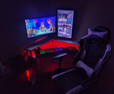 My reasonable battle station. It ain't much, but I love my little corner