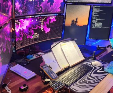 8 monitor setup across 2 pcs