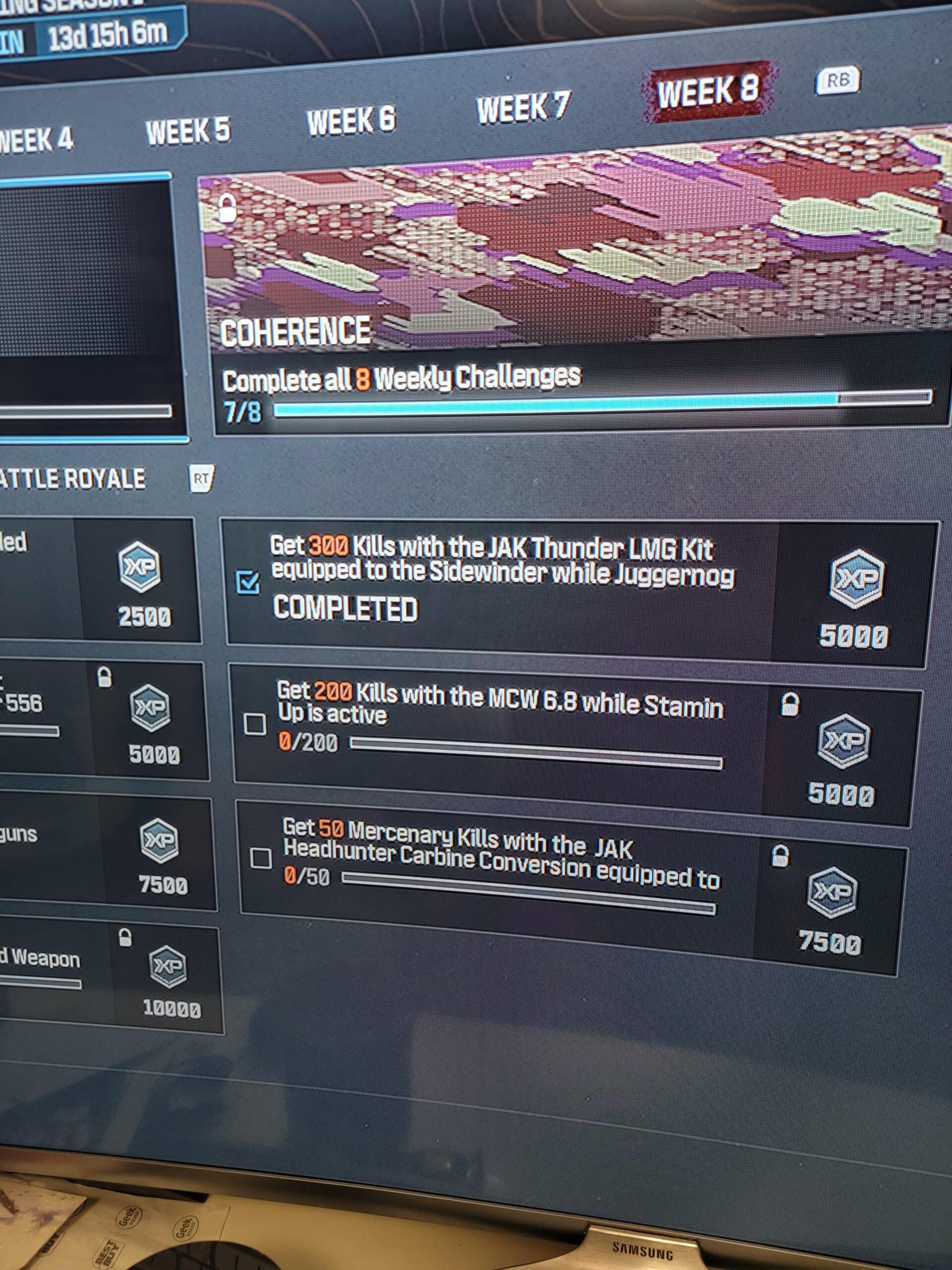 PSA: Sidewinder week 8 challenge also bugged. Fix inside. PSA: Sidewinder week 8 challenge also bugged. Fix inside.