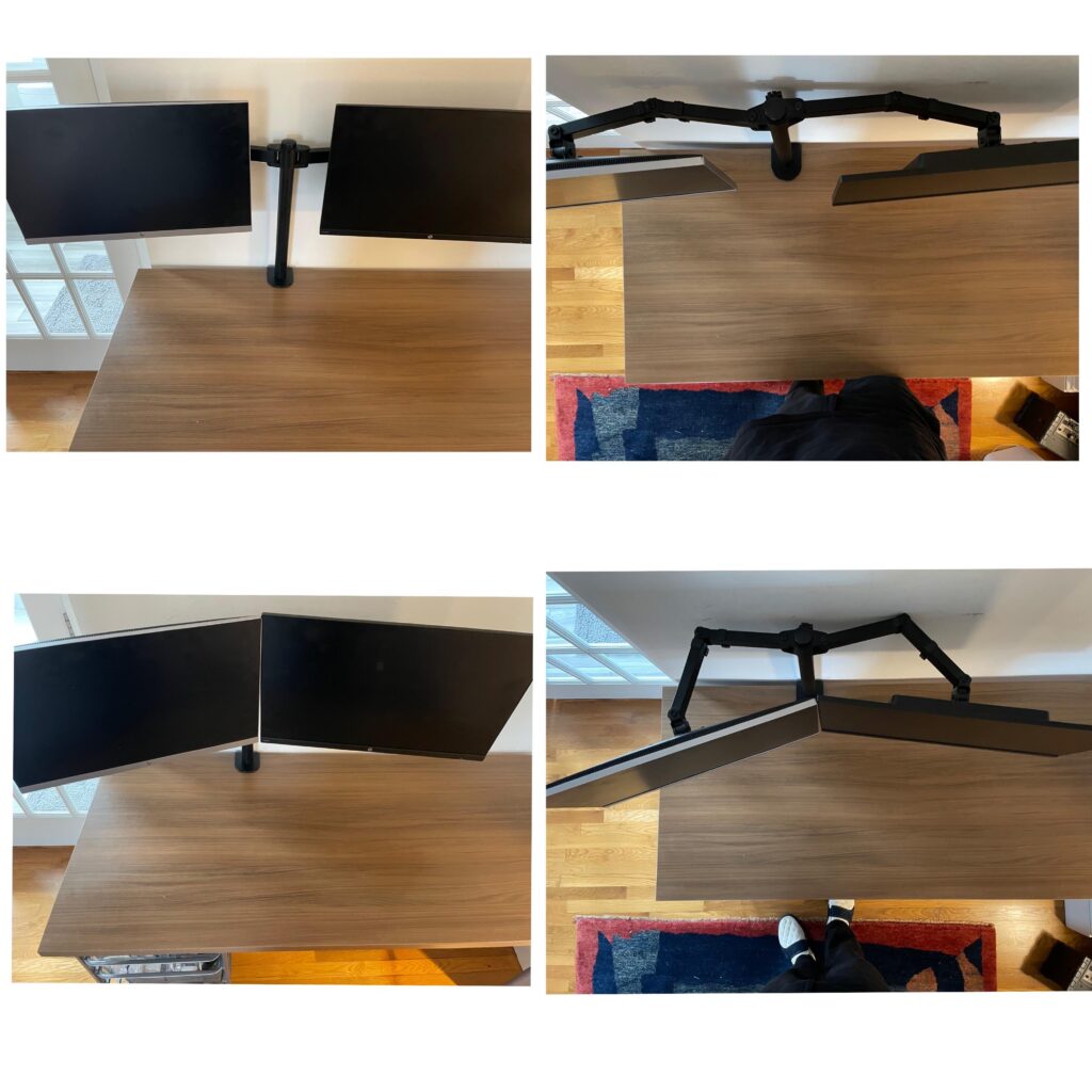 Advice needed: screens too close when together, but separate when pushed back.