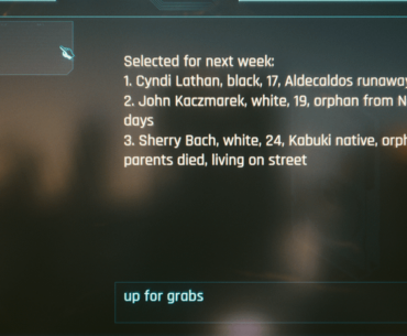 Wow, this is some dark stuff - I know it's set in Night City but damn...