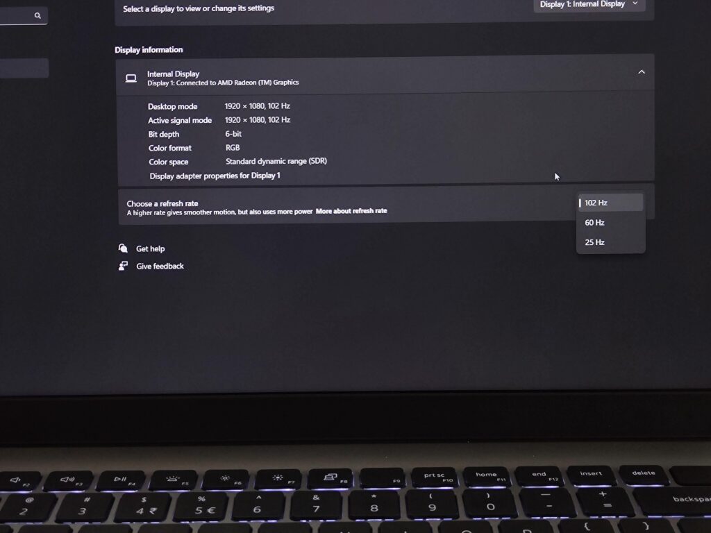 Dell Vostro Display overclock and Underclock