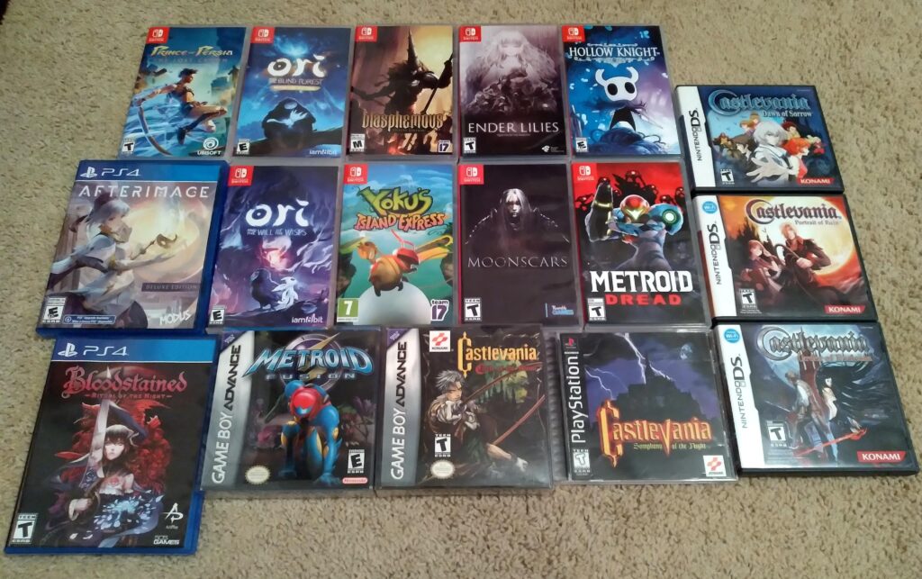 My little collection of Metroidvanias.