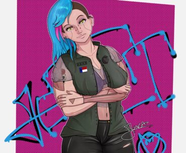 Jett, one of my OCs in my cyberpunk setting