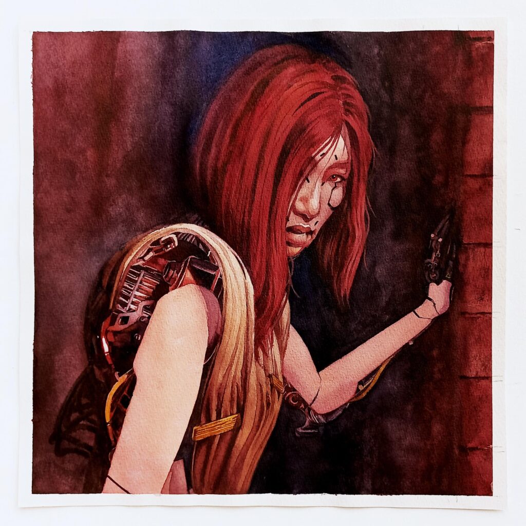 So... I made a watercolor painting of Songbird