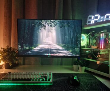 forest vibes // chill gaming setup