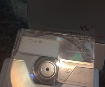 Dug out my old MiniDisc player. Idoru audiobook I ripped from library cds I think