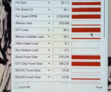 I’m experiencing black screen and max fans under load after around 10-30 minutes. These are sensors in Kombustor Burn-in