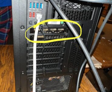 My son got a new computer built recently. Am I tripping or should his monitor be plugged into the yellow area instead of the top left spot? Isn’t that the graphics card?