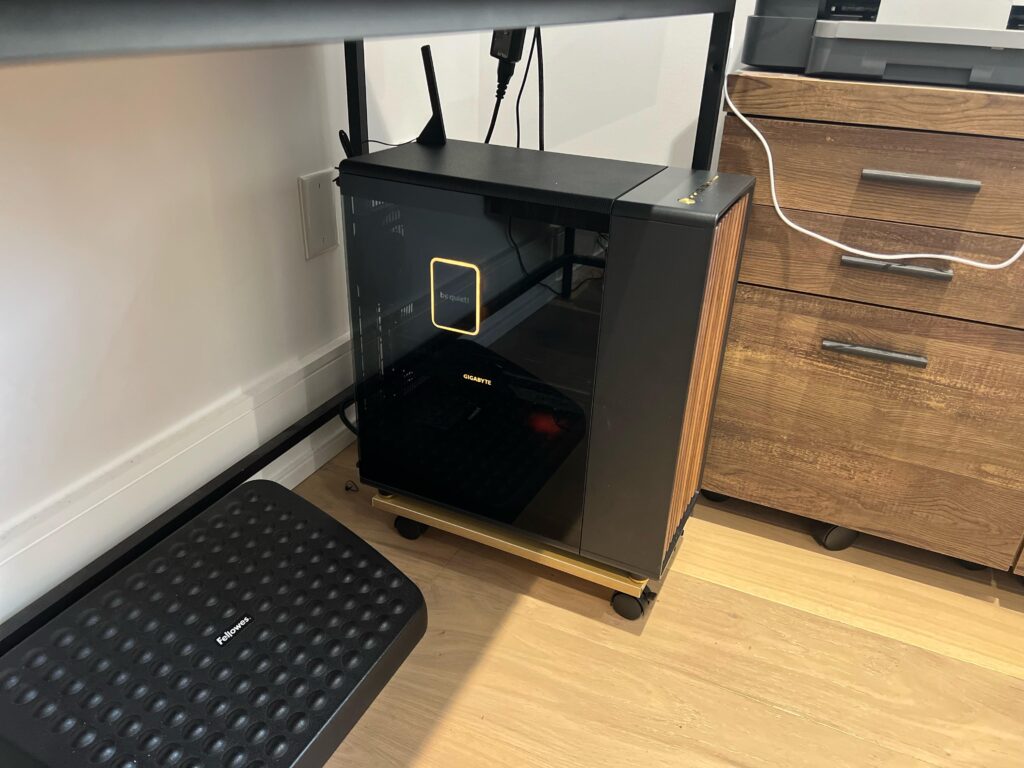 As recommended by PCMR, put my PC on a caddy and off the floor.
