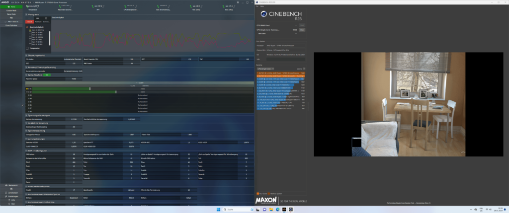 My first two cores are on a rollercoaster while running Cinebench single core. Is that normal?