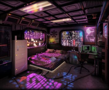 Futuristic dystopian apartment by Kamen Nikolov