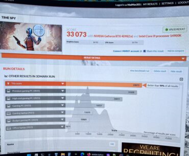 New gaming rig score