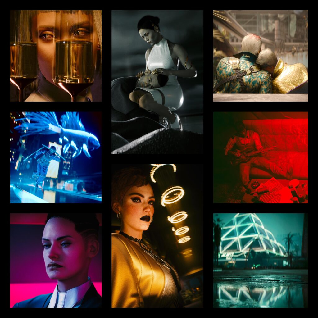 Some of my favorite pictures taken in Cyberpunk in 2023
