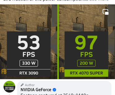 Nvidia being NVidia, 4070 super>3090.