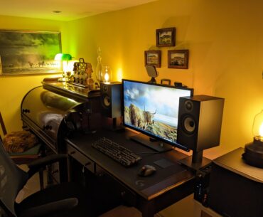 My WFH audiophile setup. Had to fit it into a very small space in my study.