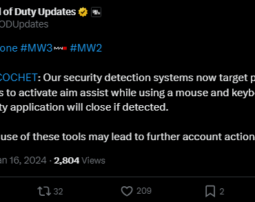 RICOCHET Update: reWASD is now banned.