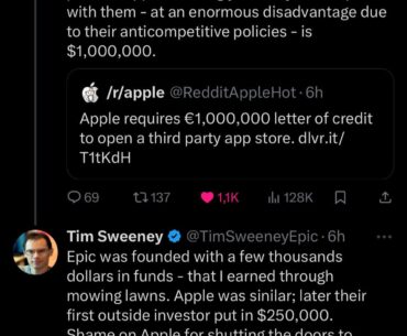 For all of the flak that EGS (rightfully) took, Tim Sweeney does expose some pretty egregious shit in Apples scandalous business practices