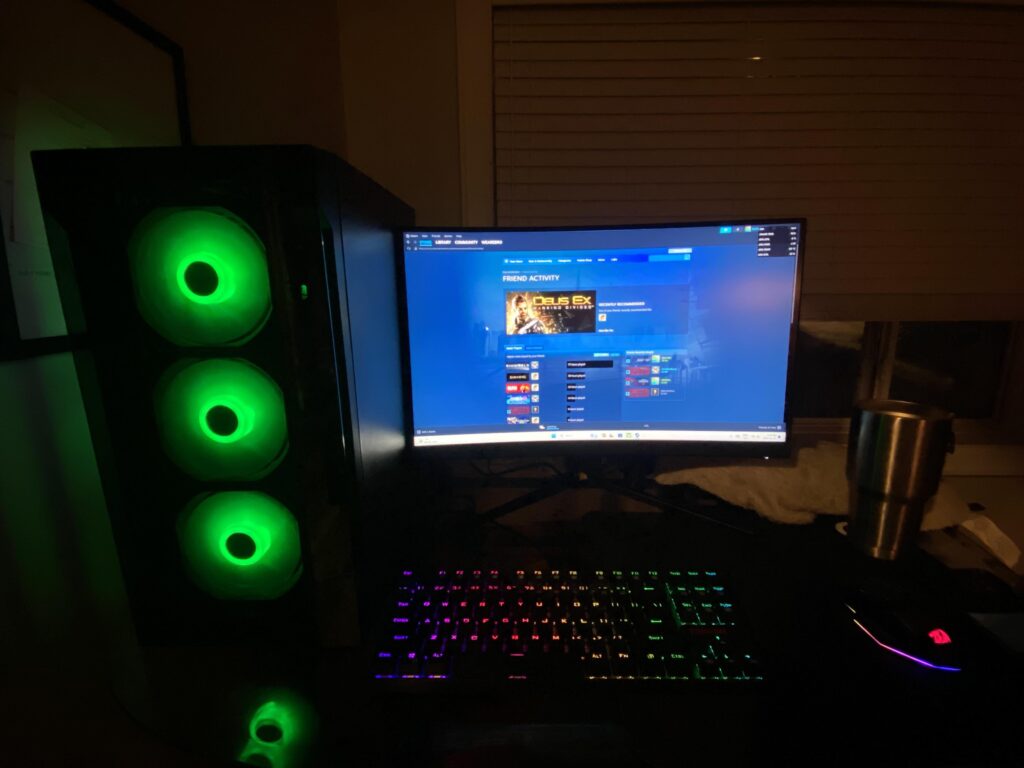 Kitchen table station.