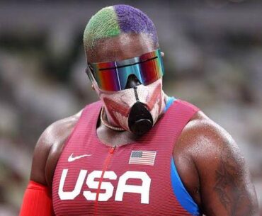 Raven Saunders, Olympic shot putter. Googled her for the mask; stayed for the aesthetic.