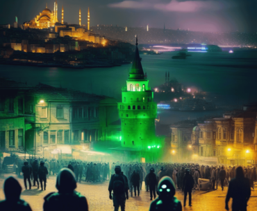 I tried to make Galata Tower Cyberpunk