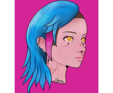 Sheena is a (cyber)punk rocker (OC)